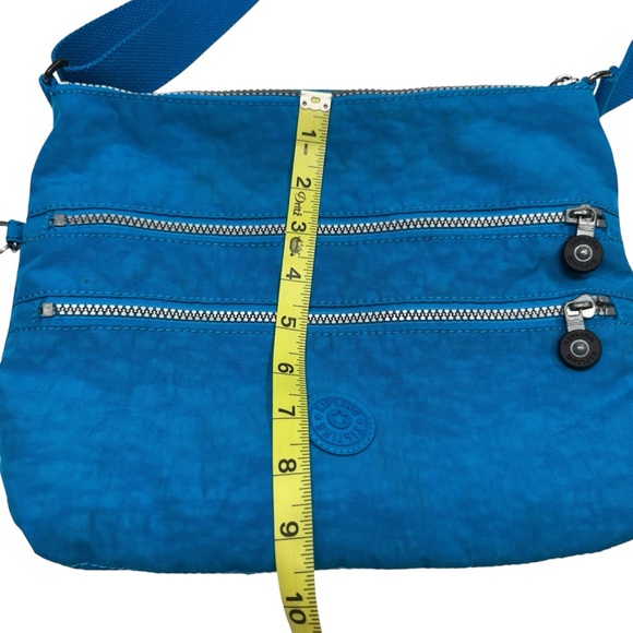 Kipling Alvar Crossbody Bag Purse Havana Blue Monkey 12”x9” Travel Streetwear - Picture 11 of 16